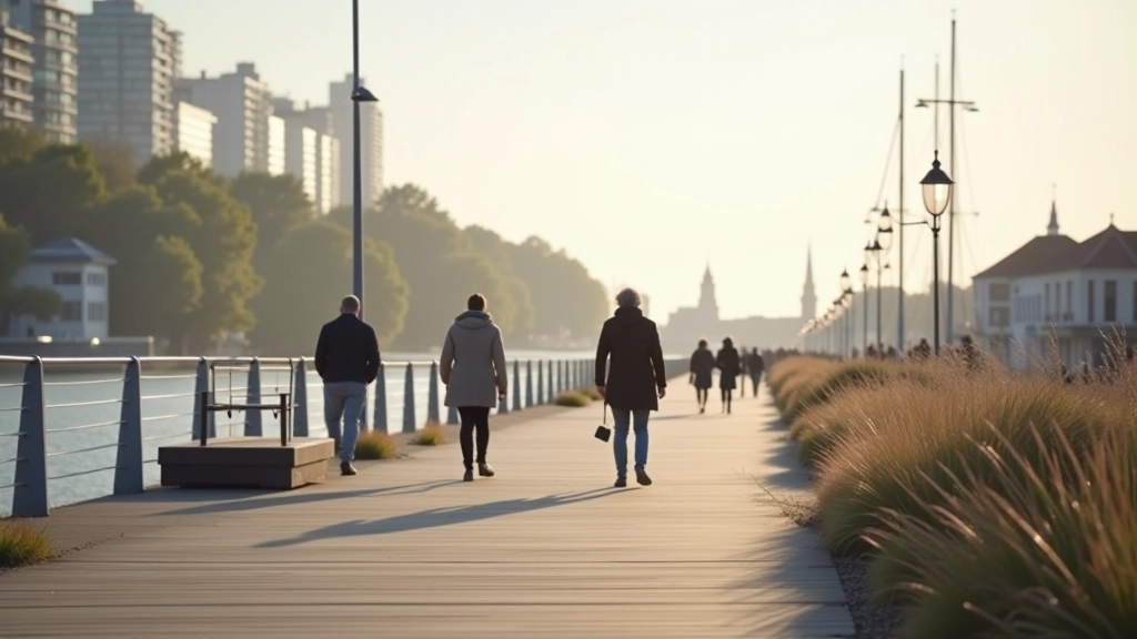 Aastaaja järgi jalutamine rannapromenadil